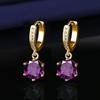 Elegante Mode Kwast Zesklauw Twee Karaat Imitatie Moissanite Oorbellen voor Vrouwen