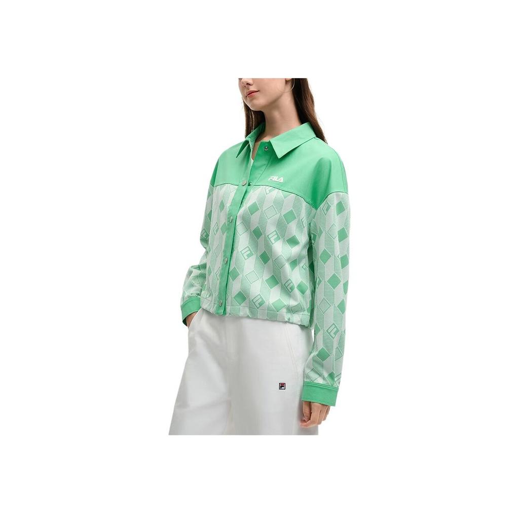 New FILA HERITAGE Knitwear Women's Cicada Green GN F11W528502F-GN