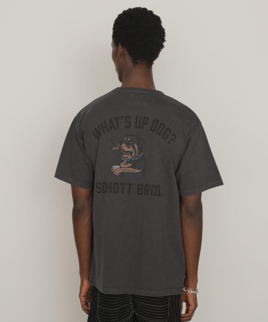 Schott SS T-Shirt CHILL ROTTWEILER Herren Größe M 010 Schwarz 782-4134021