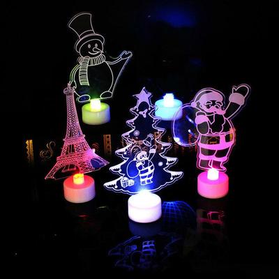 Tischdeko für Zuhause Partydeko Charme Weihnachtsmann Dekorationen 1 Stück Frohe Weihnachten LED Farbwechsel Mini Weihnachtsbaum