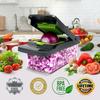 Vegetable Chopper Veggie Chopper,Mandoline Slicer,Multifunctional 12 in 1 Food Choppers, Kitchen Vegetable Slicer Dicer Cutter,Onion Mincer,Cheese