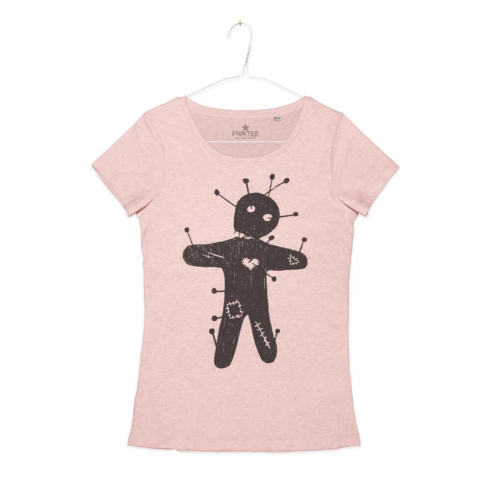 Women s Voodoo Doll T-Shirt Love Hate Gothic Love Voodoo Doll T-Shirt Girl S
