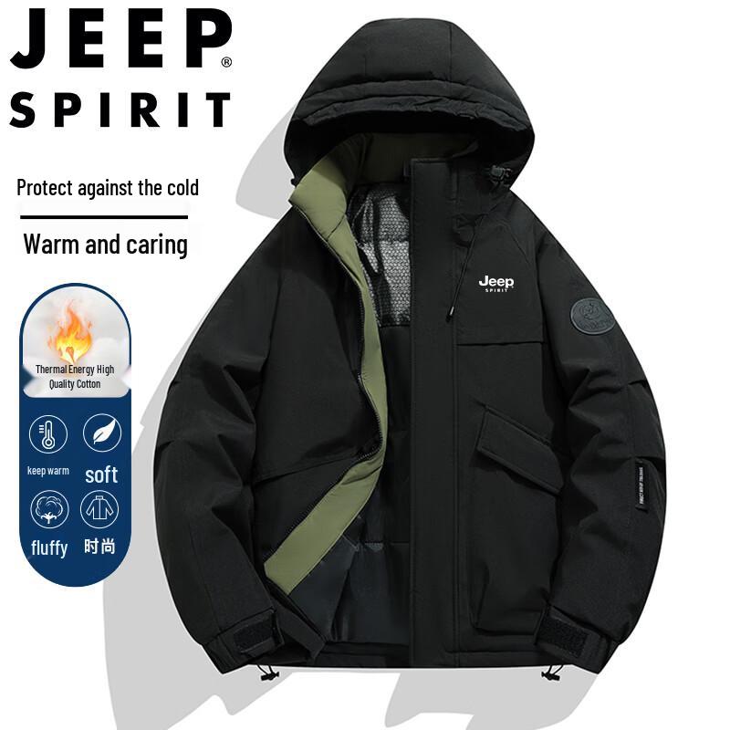 JEEP SPIRIT Férfi kapucnis kültéri párnázott kabát