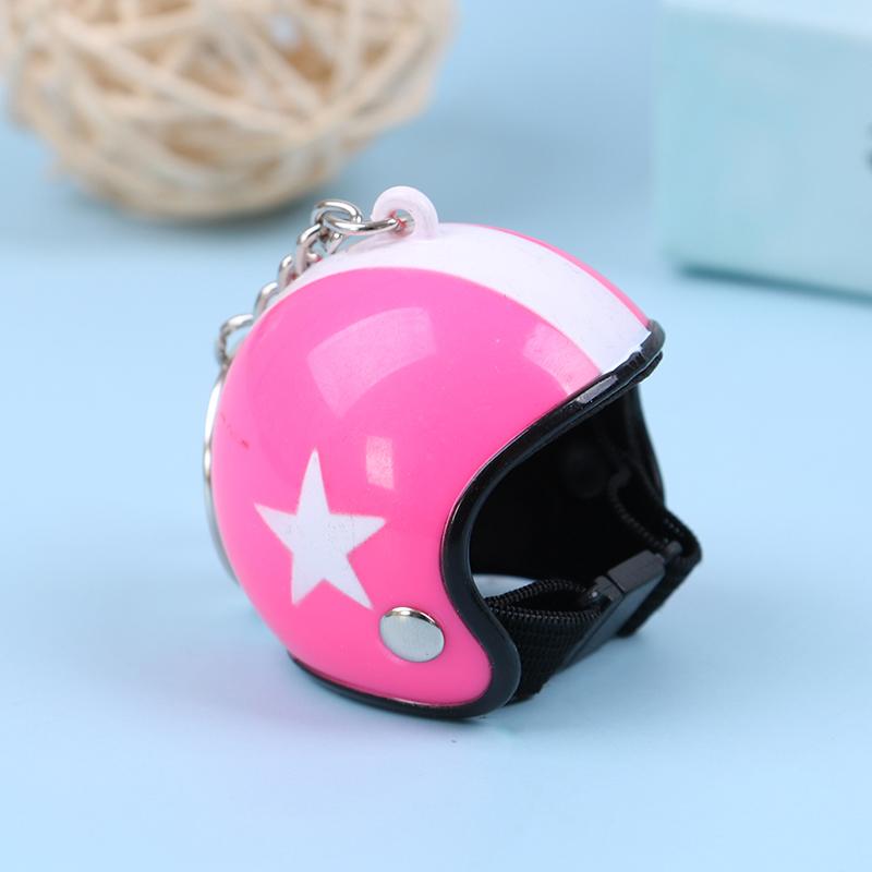 Motorcycle Helmets Key Chain Women Men Cute Safety Helmet Car Keychain Bags