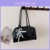 Korean Style Small Crossbody Bag With Stitch Detailing For Casual Outfits