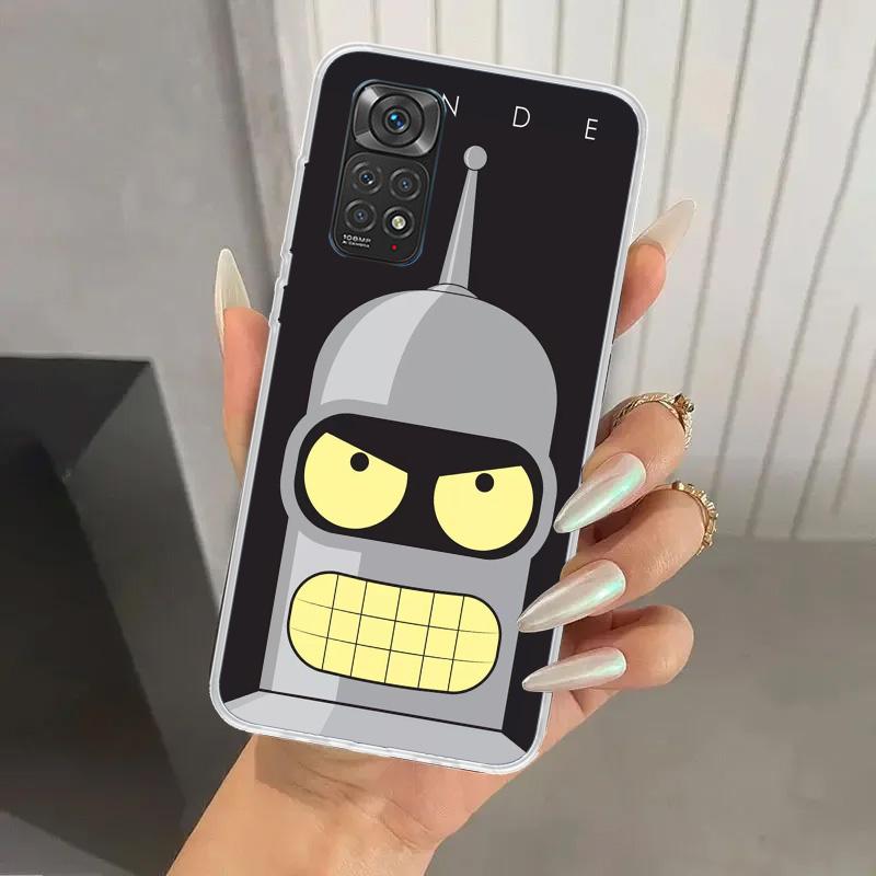 Cartoon F-Futuramas Phone Case for Xiaomi Redmi Note 14 13 12S 12 11S 11 Pro Plus 11T 11E 10S 9 9S Soft Funda Print Shell Note 1