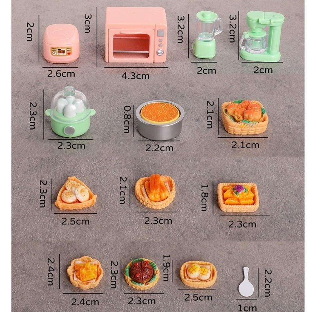 1:12 Maßstab Puppenhaus Mini Küche Spielszene Modell Küchenzubehör Mikrowellenherd Modell Modell Dekor Spielzeug Miniatur Essen