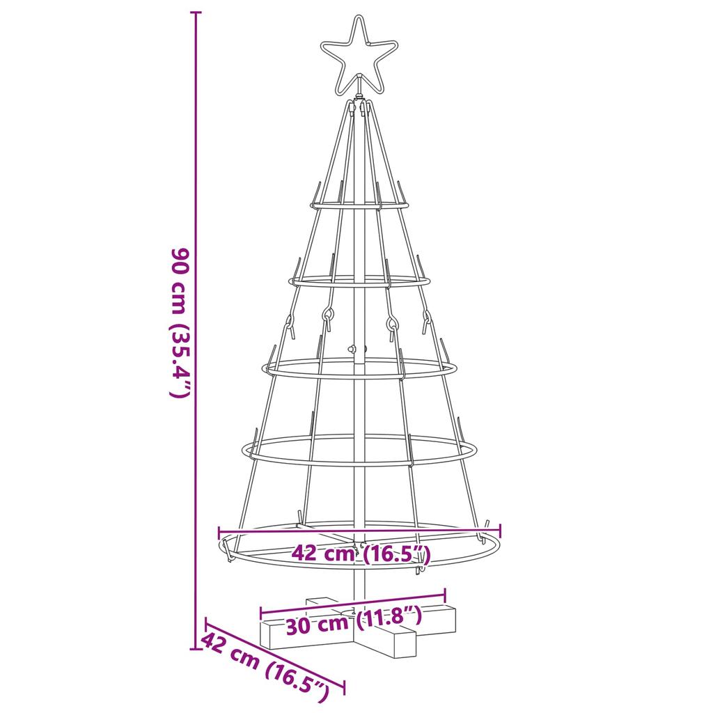 Christmas Decoration with Stand Black 90 cm Steel