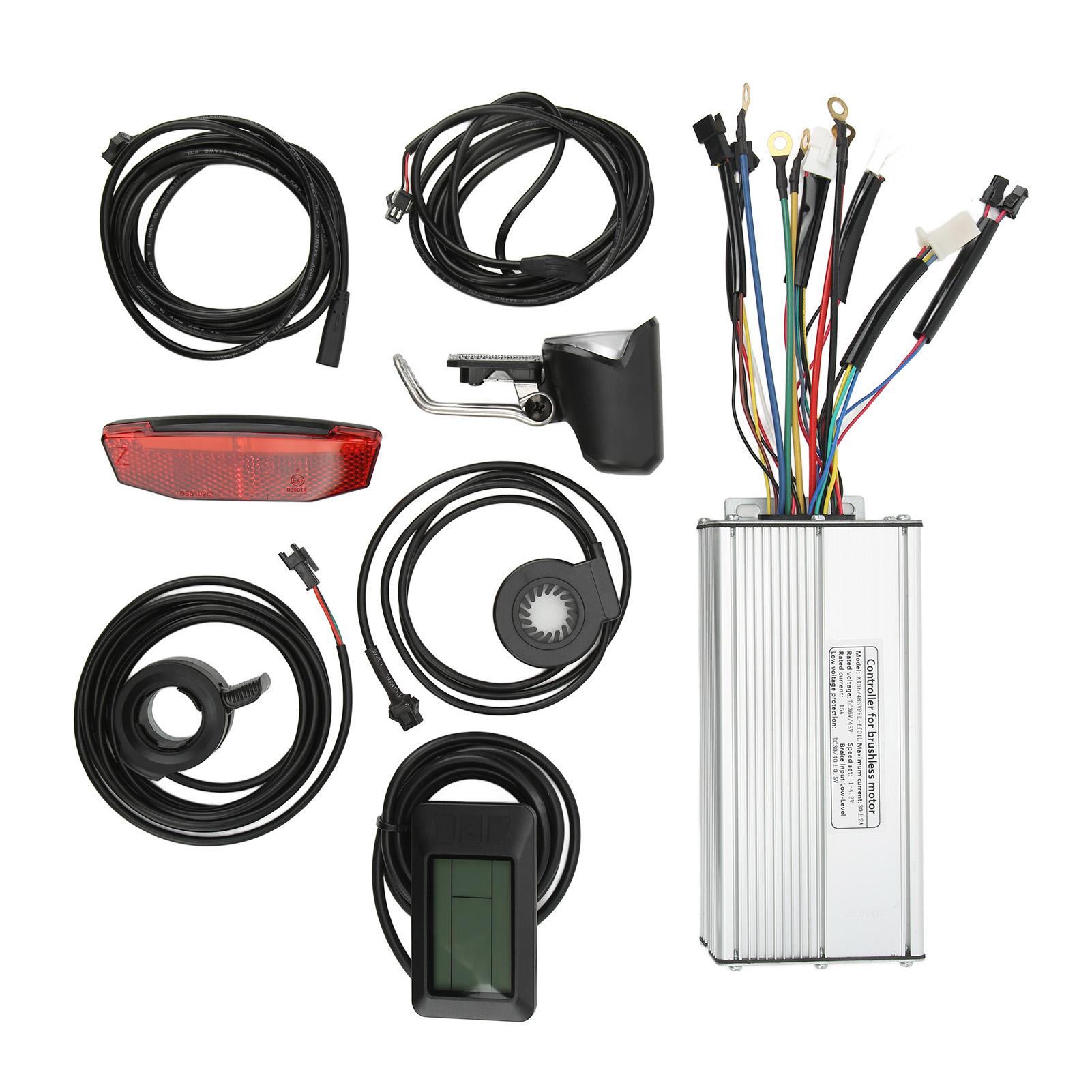 

Electric Bike Conversion Kit LCD7U Meter 30A Sine Waving Control System for 48V 1000W Motor