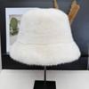 New Autumn and Winter Thickened Plush Cap Imitation Fur Advanced Sense Bucket Hat Fashionable Versatile Washbasin Hat