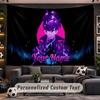 Wall Hanging Tapestry Custom NameSolo Leveling Pattern Personalized Printed Fabric Wall Decor