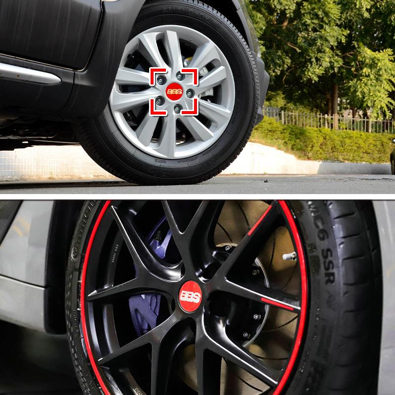 4pcs 56/60/65/70mm BBS Modified Badge Car Wheel Center Hub Caps Stickers Accessories