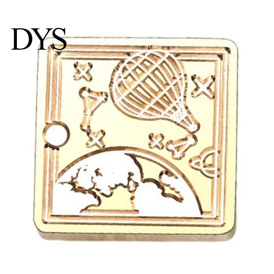 Envelope Sealing Stamp Brass Wax Seal Head, Vintage European Embossed Relief Engraved Gift Package Head for Wedding Invitation Journal Wrapping