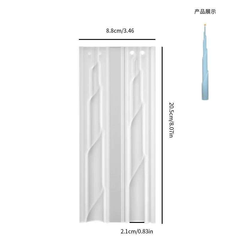 Romantic Spiral Long Pole Silicone Candle Mold DIY Geometry Round Church Candle Making Supplies Mould Handmade Gifts Home Decor