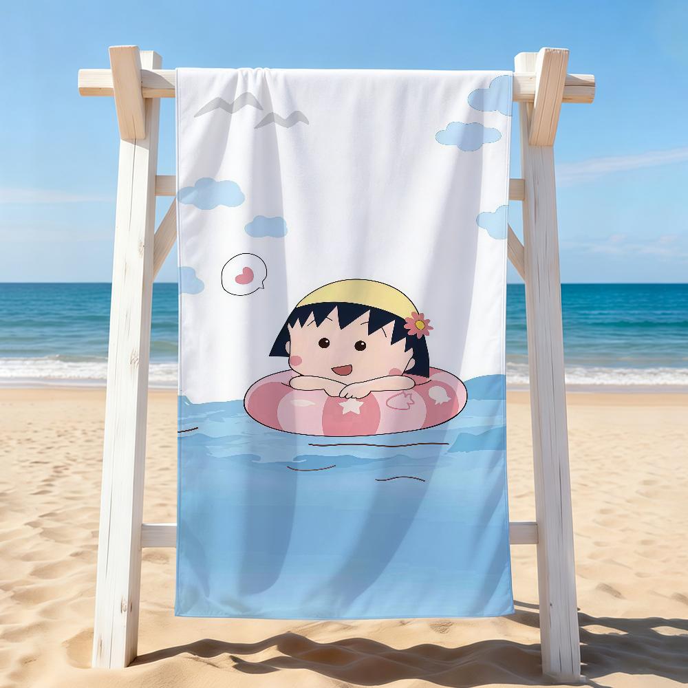 Cartoon C-Chibi Maruko Chan Towel Drying Bath Towel Applicable To Light Swimming Camping Yoga Beach Out