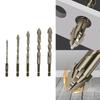 5pcs Eccentric Drill Bit,4 Edge Masonry Drill Bits Set,For Concrete Glass Brick.
