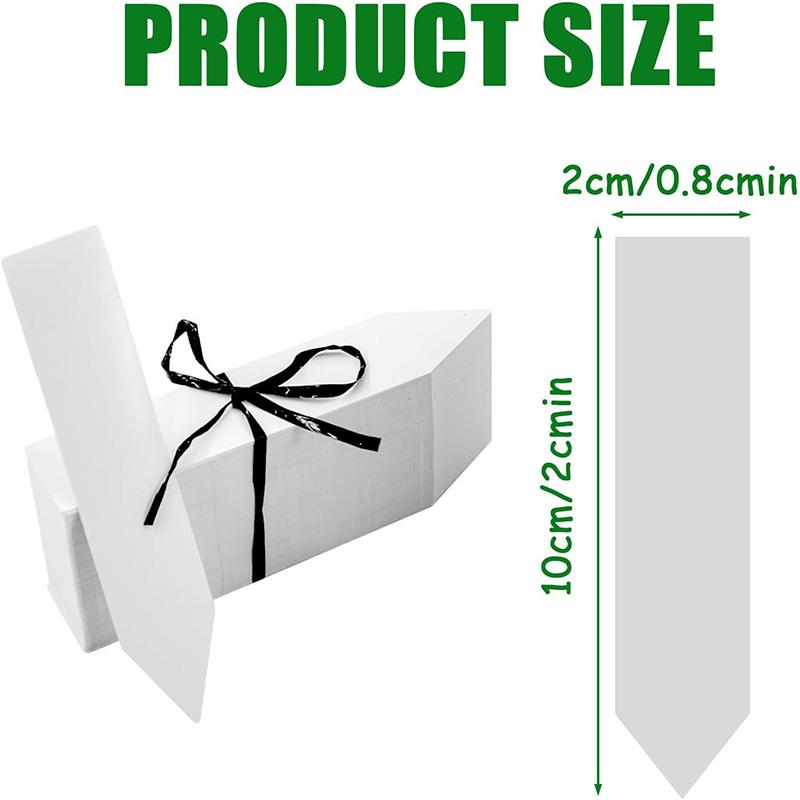 100Pcs Plastic Plant Labels Set White Plant Labels Plant Garden Tags 10x2cm Waterproof Plant Seed Label Pot Marker Plant Labels