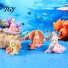 Waterproof Resin Crafts Mini Mermaid Figurine, Shell Couch Ornament, Mediterranean Style Fairy Home Tabletop Soft Furnishings Garden Accessory