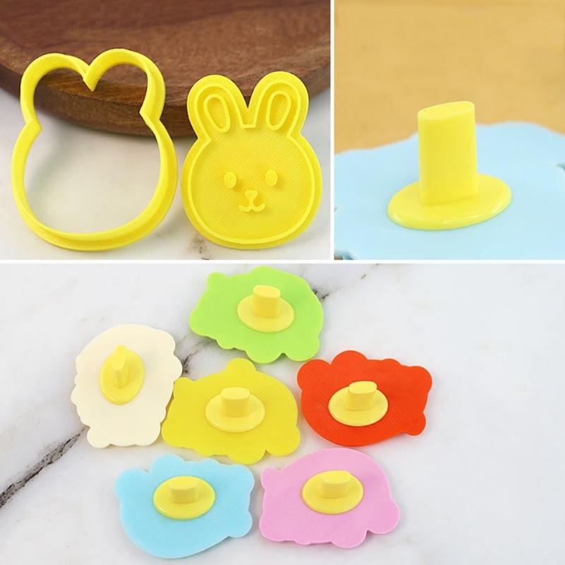 Cartoon Cute Rabbit Cookie Cutters Holiday Biscuit Fondant Cookie Stamps