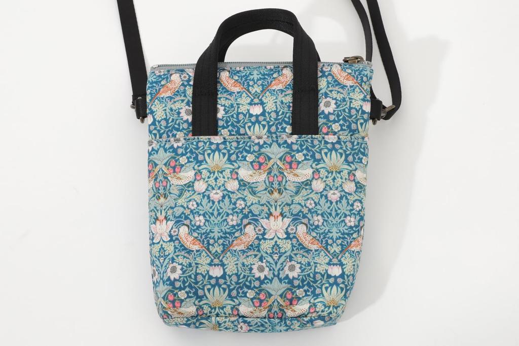 DDintex FLORET LONDON Schultertasche, Strawberry Thief, Grün, 18 x 5 x 21 cm [Liberty Print]