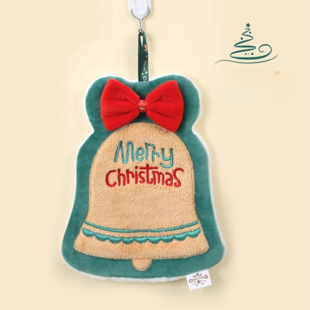 Cartoon Snowman Christmas Hand Towel Absorbent Coral Fleece Wipe Cloth Christmas Decor Quick-drying Kitchen Cleaning Rag
