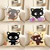 Pc Cute Cartoon Art Chibi Cat CChococat SRO Pillow Case Fashion Square Pillowcase Bedroom Sofa Room Ins Decoration Leisure