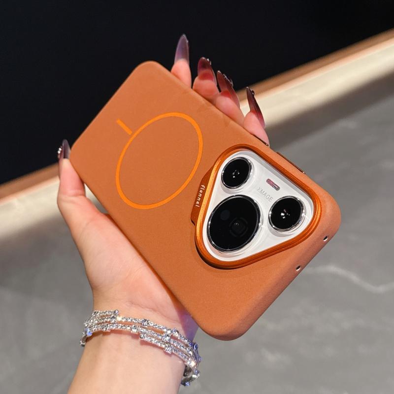 For Huawei Pura 70 Pro Ultra Case Elephant Skin Pattern Leather Soft and Smooth Touch Magsafe Microfiber Lining Inside Cover