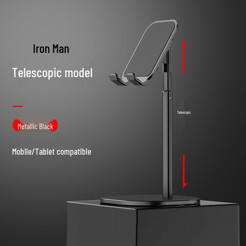 Adjustable Metal Desktop Phone & Tablet Stand for Bedside or Live Streaming