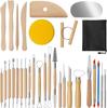 Ensemble d'outils de modelage en argile de poterie en cinq pièces pour sculpture DIY