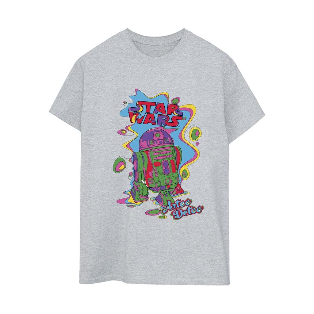 Star Wars Womens/Ladies R2D2 Pop Art Cotton Boyfriend T-Shirt