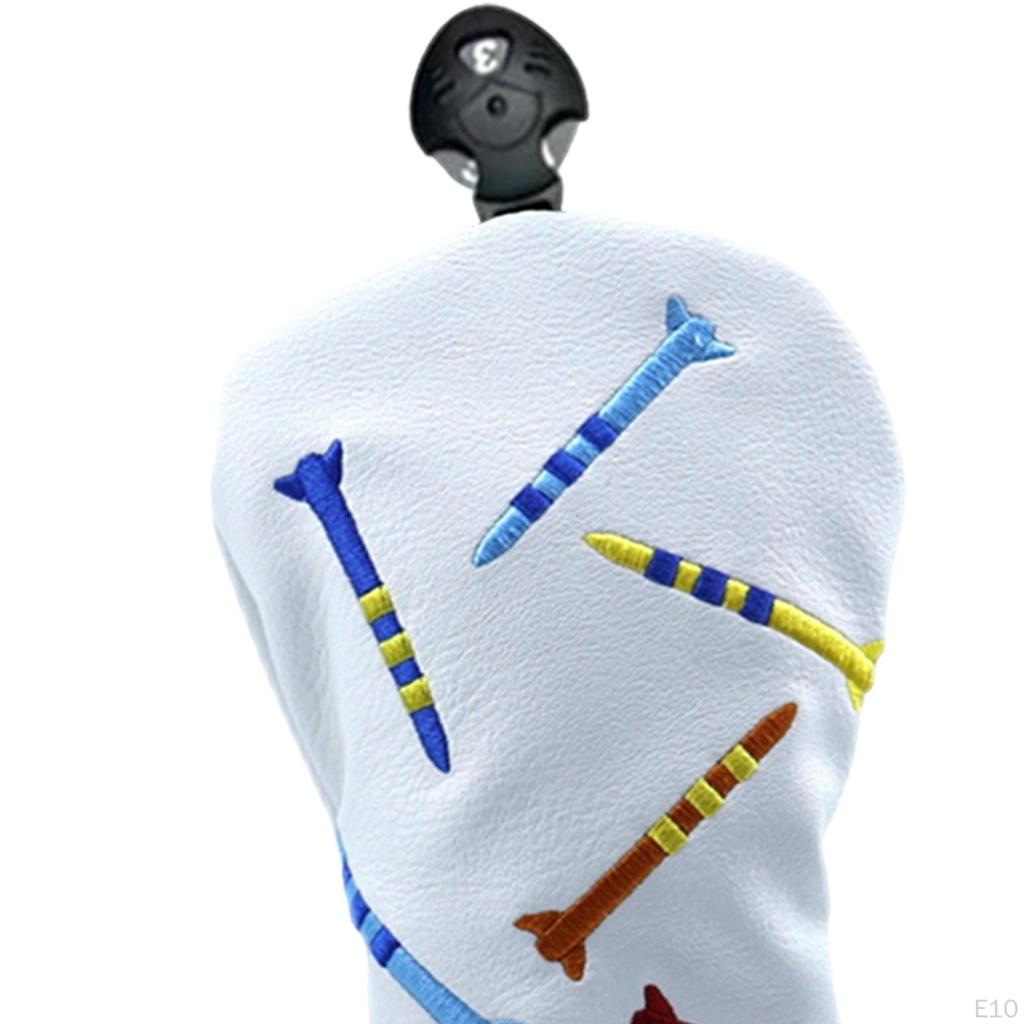Golf Club Head Cover Protector Fashion Wear Resistant Long Neck Lined Protective