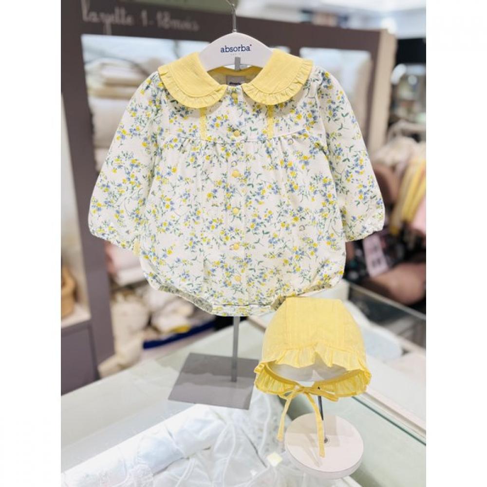 Absorba Lil Romper + Hat Set Yellow A1122301e yellows/80(6-12M)