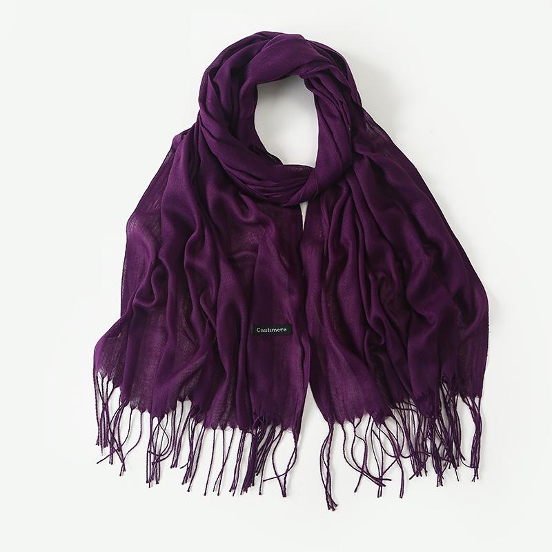 Annual Meeting Cashmere Feel Scarf: Lightweight 100g Solid Color Gift for Men & Women - Autumn/Winter Warm Shawl
