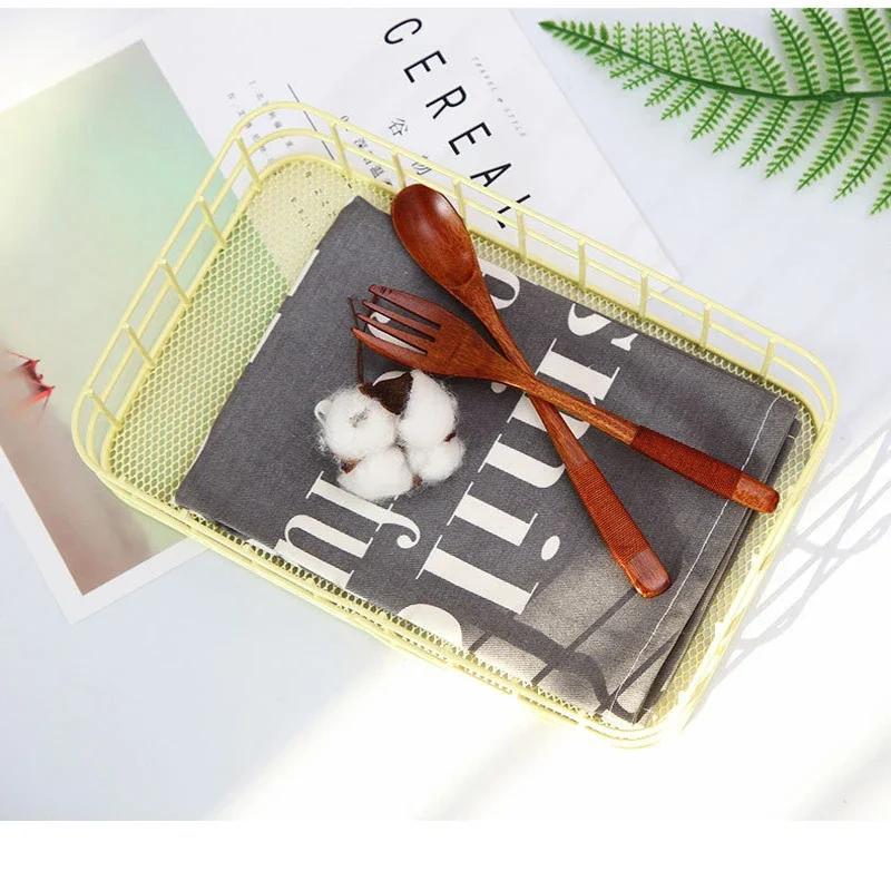 Nordic Iron Storage Basket Cosmetics Sundries Book Storage Box Office Desktop Organizer