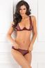 Bordeaux Demi Cup Set and Open Crotch Panty Recren53007 Bur Refurbished