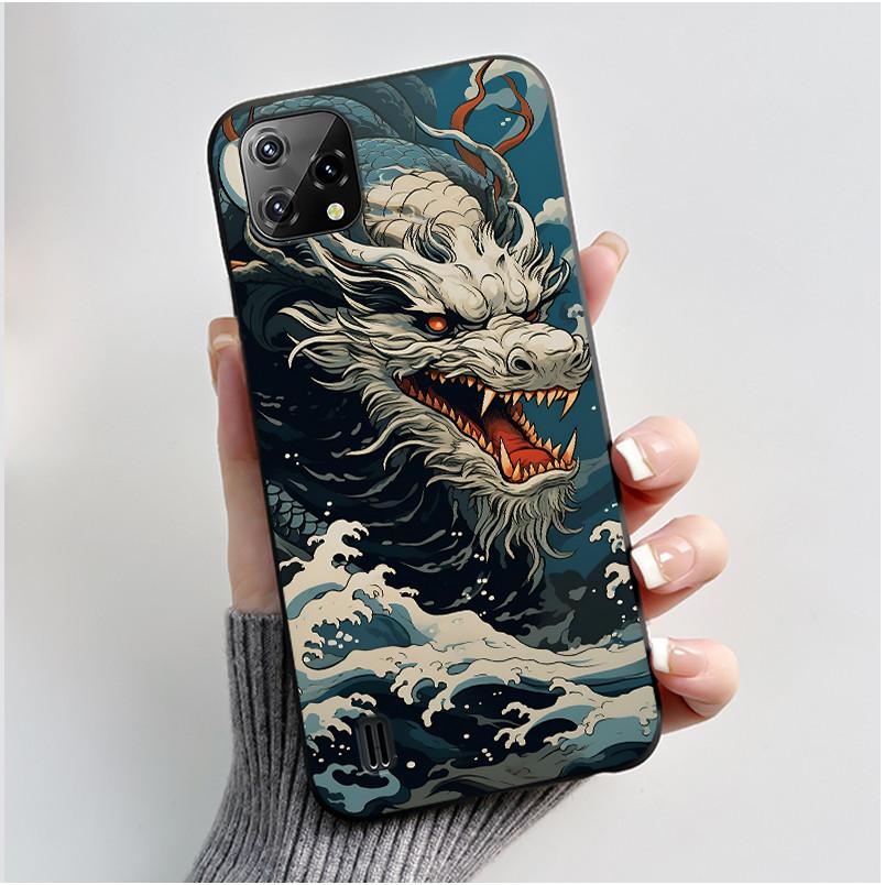 For Blackview A55 Case Oscal C60 Back Cover Luxury Cute Love Rabbit Funny Pattern Black TPU Soft Silicone Protective Phone Case