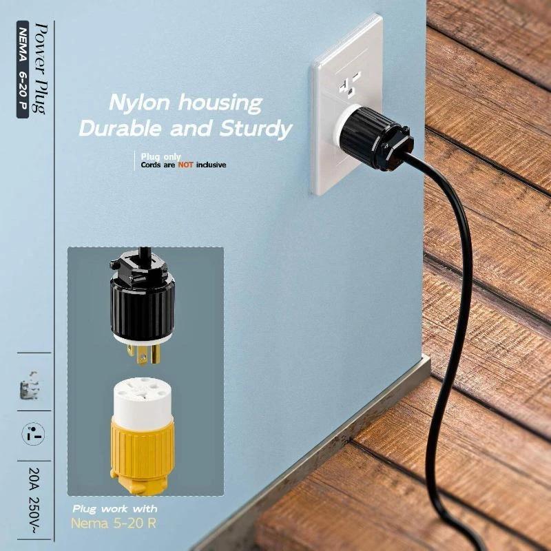1Pcs America Nema L6-15P 6-15R Us Wire Industry Extension Power Connector L5-15P 5-20P 6-20P Assembly Locked Plug Socket 15A 20A