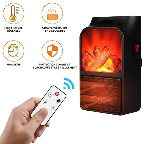 Customizable 3D Flame Mini Electric Stove Heater 900W Electric Fireplace Heater with Remote Plug in Wall Portable