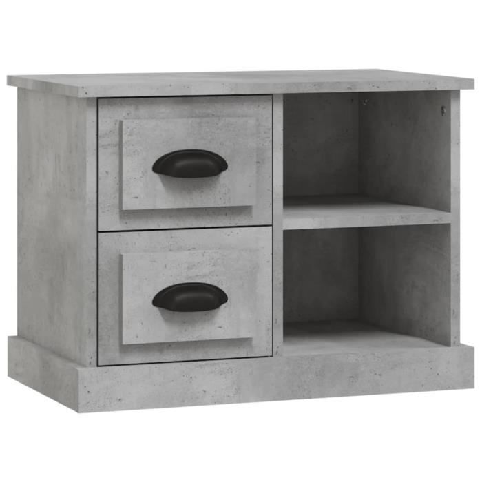 VidaXL Bedside Table Concrete Grey 60x35.5x45 Cm 816372