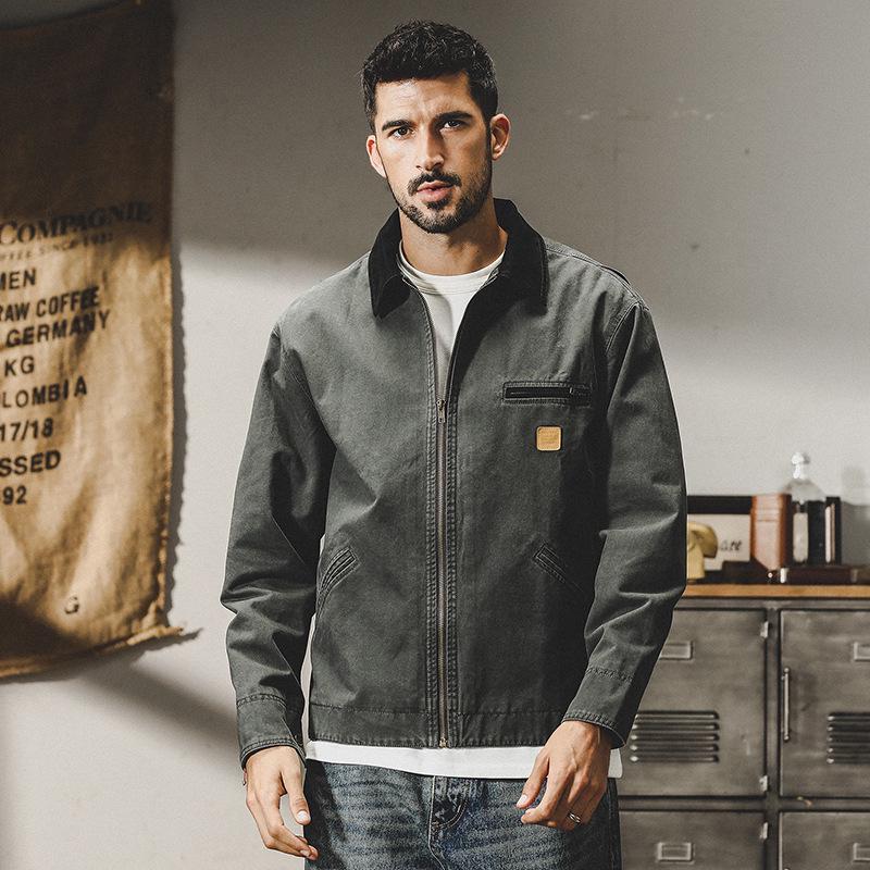 

Мужская классическая повседневная куртка Jay Leno Winter American Detroit L (130-145 jin) зелёный/серый