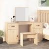 3107834 vidaXL Vanity Set with Mirror Solid Pine Wood