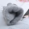 Korean-Style Touchscreen Gloves for Men & Women - Warm Velvet, Winter Cycling, Cute Wool Design, Five-Finger Fit, Ideal for Students
