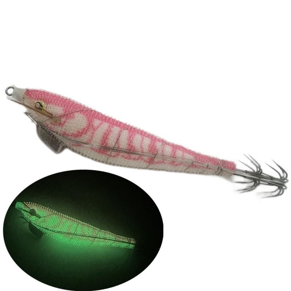 2pcs Luminous Squid Jig UV laser Artificial Bait Fishing Bait Luminous Squid Bait Octopus Fishing