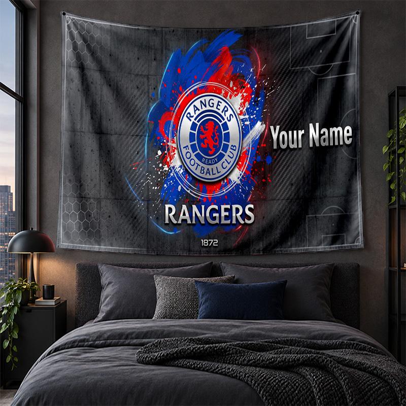 Personalisierte Wandbehänge Rangers FC Muster Kunst Hintergrundtuch