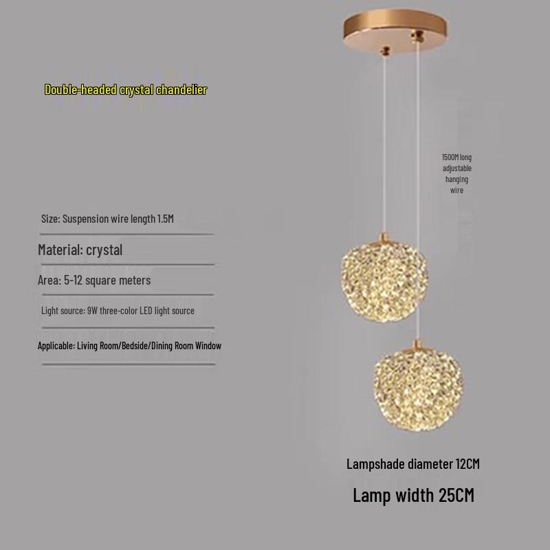 UOSU Light Luxury Crystal Pendant Lamp