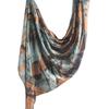 Silk Print Scarf With Ethnic Pattern For Fashionable Women And Cold Weather
