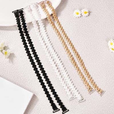 1 Paire Chaîne de Bretelle d'Épaule Réglable Sexy en Dentelle pour Soutien-gorge Chaîne d'Épaule Remplacement Accessoire de Maillot de Bain