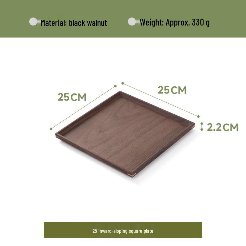 Black Walnut Wood Multi-Purpose Serving Tray 25 x 2.2 cm