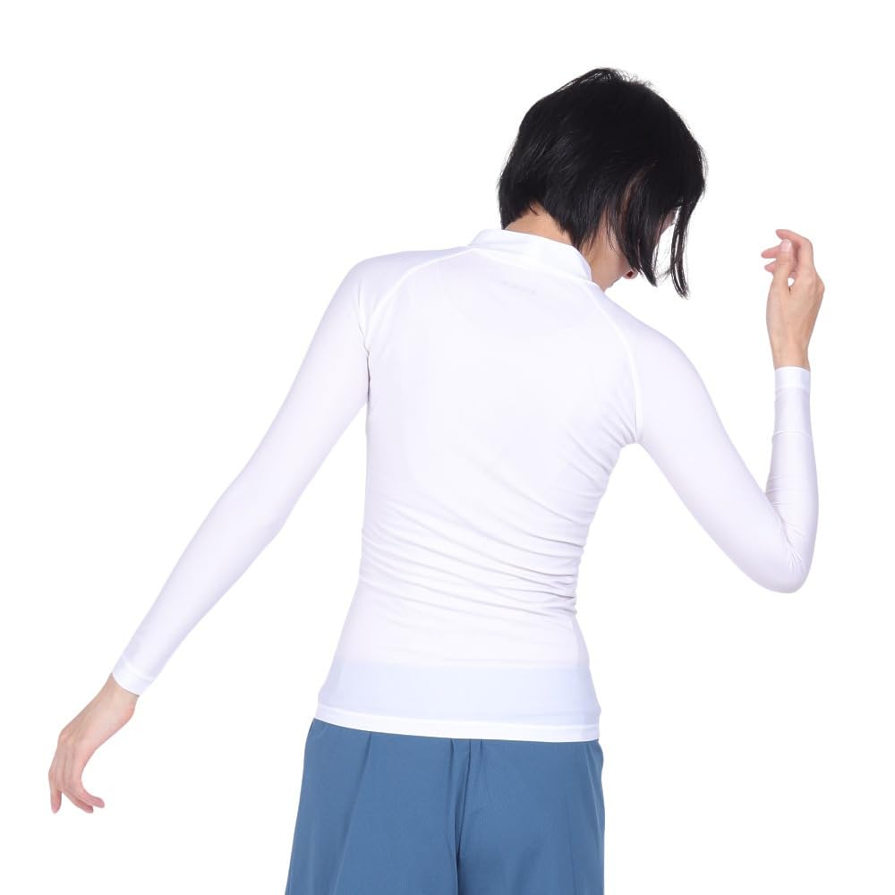 Yonex High Neck Long Sleeve White S Women's T-Shirt, (011)
