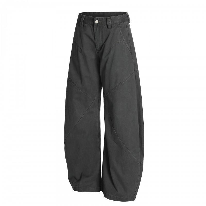 Unisex Streetwear Cargo Pants Men Women Loose Fit Straight Leg Cotton